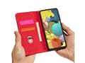 Pikkukuva 3 / 5: Hurtel Magnet Card Case Samsung Galaxy A12 5G kortti lompakko tapauksessa kortin haltija punainen