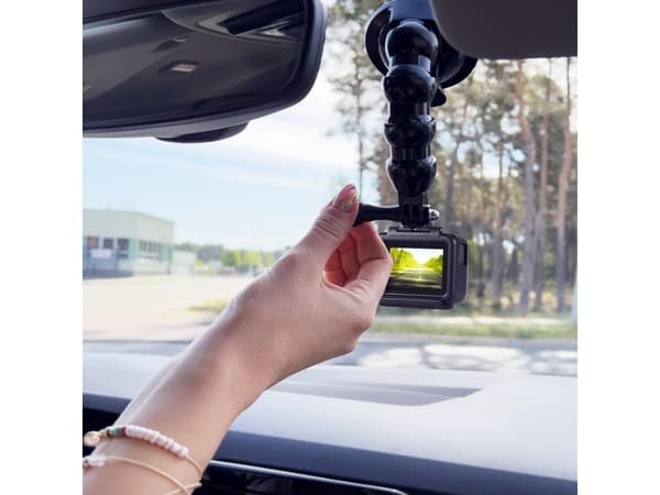 Hurtel GoPro sugkoppshållare för GoPro, DJI, Insta360, SJCam, Eken sportkameror + smartphoneadapter (GoPro bilsugkopp)