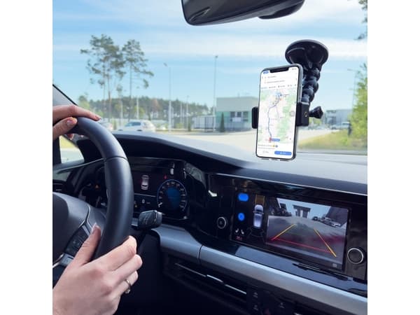 Hurtel GoPro sugkoppshållare för GoPro, DJI, Insta360, SJCam, Eken sportkameror + smartphoneadapter (GoPro bilsugkopp)