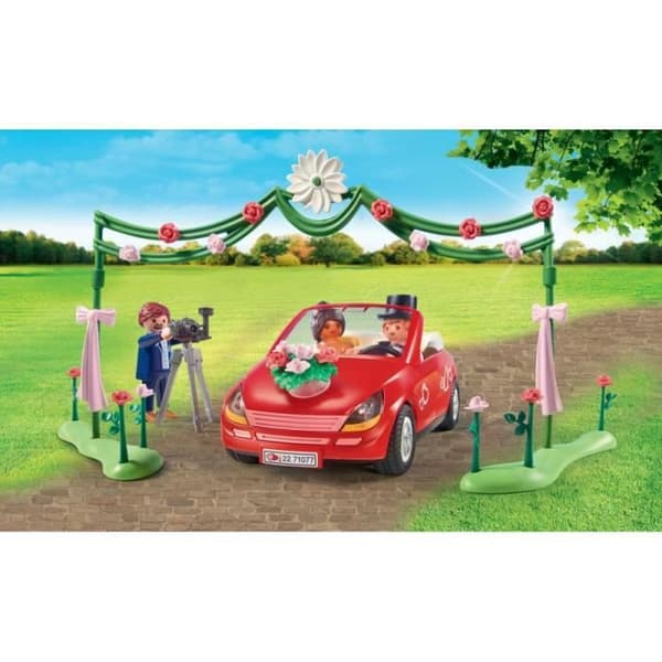 PLAYMOBIL 71077 Brudpar med fotograf och bil, City Life, Bröllopshändelse, Från 4 år