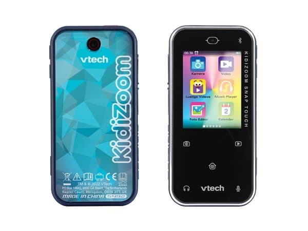 VTech KidiZoom Snap Touch, Smarttelefon for barn, 6 år, 130 g, Sort
