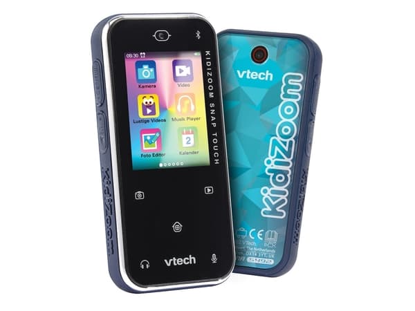 VTech KidiZoom Snap Touch, Smarttelefon for barn, 6 år, 130 g, Sort Sort