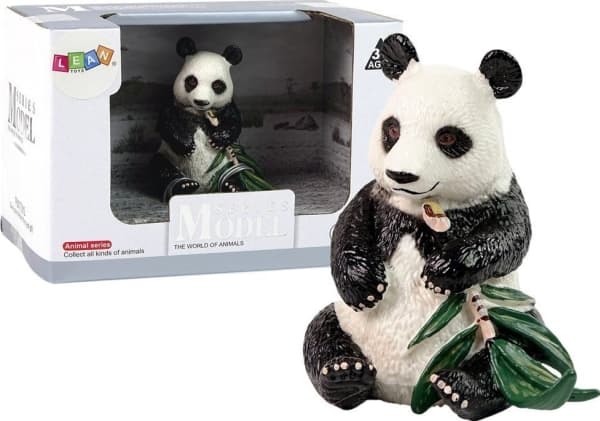 LeanToys samlarfigur Stor panda med bambu