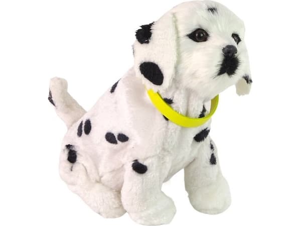 LeanToys Interaktiivinen dalmatialaiskoira pehmo haukkuva koira liikkuu hännällä