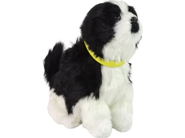 LeanToys Interaktiv Border Collie Plysch Hund Hund Skäller Rör svansen