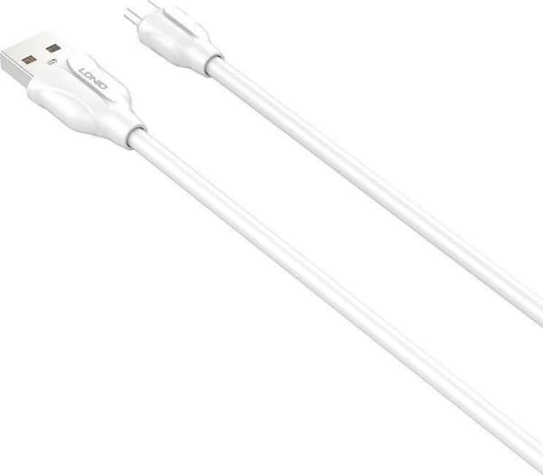USB-kabel LDNIO USB-A - microUSB 1 m Biały (LS361 micro)