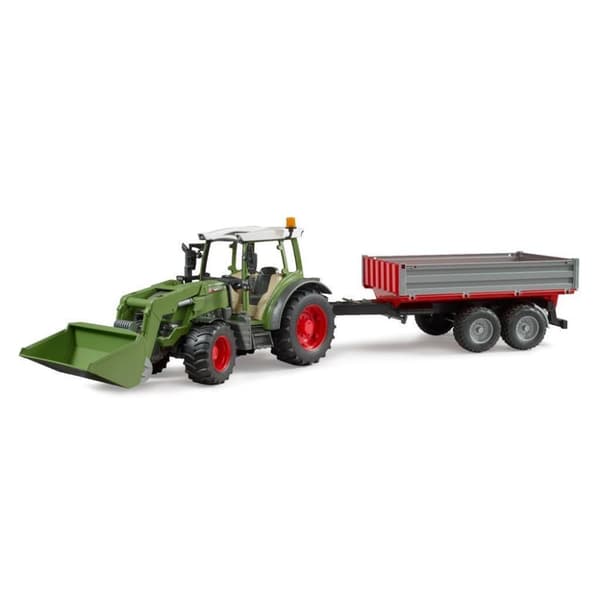 Bruder 02182 Fendt Vario 211 med frontlæsser + sidevægstrailer