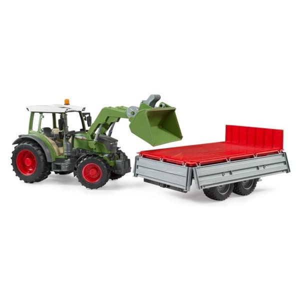 Bruder 02182 Fendt Vario 211 med frontlæsser + sidevægstrailer