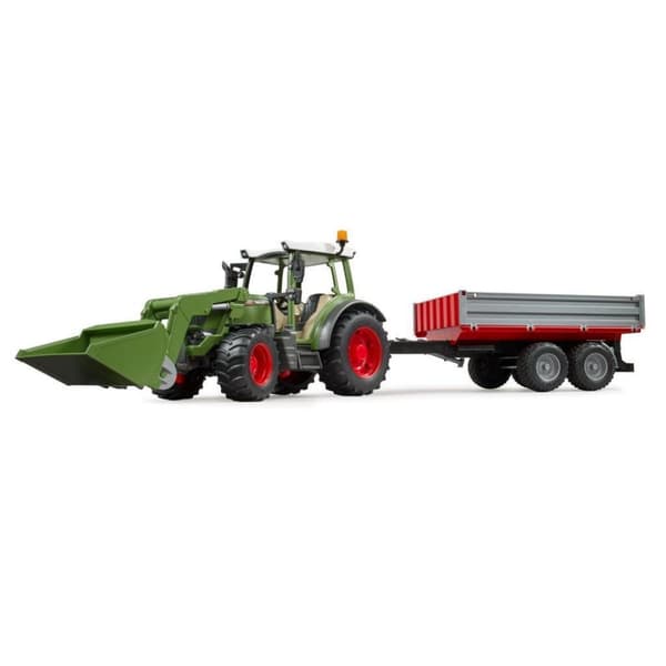 Bruder 02182 Fendt Vario 211 med frontlæsser + sidevægstrailer