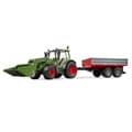 Miniatyrbillede 2 af 7: Bruder 02182 Fendt Vario 211 med frontlæsser + sidevægstrailer