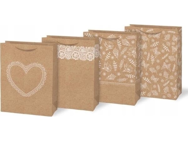 MFP PAPER torebka na prezent L KRAFT mix 1 260x340x140 5251404