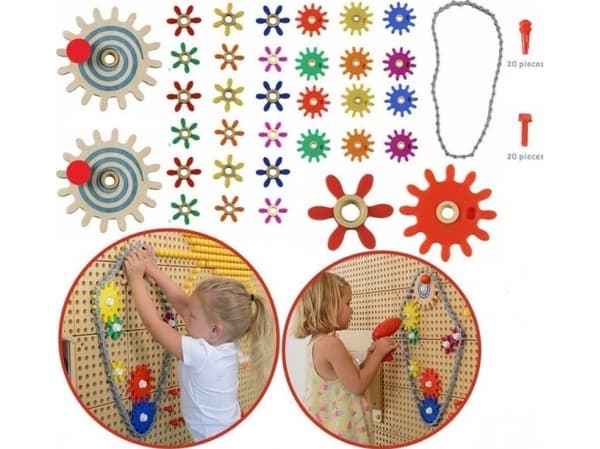 Masterkidz MASTERKIDZ Veggbordgir og kjede 79 El. Bygg din egen mekanisme