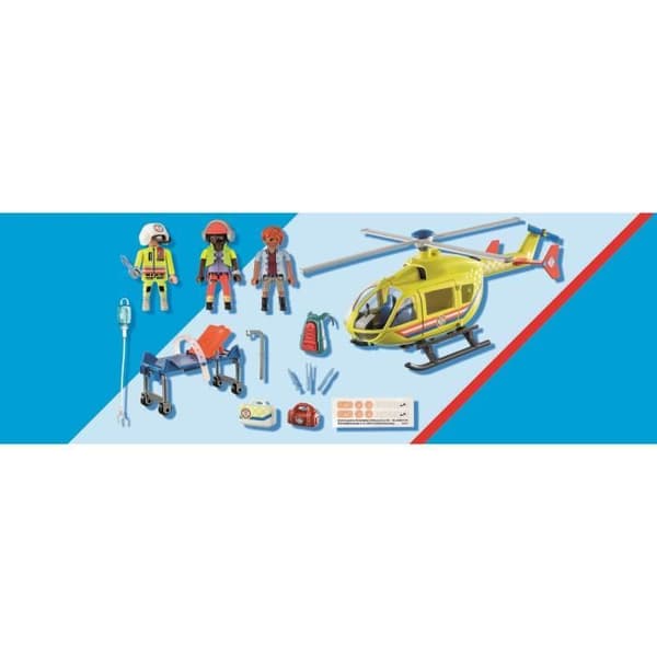 PLAYMOBIL 71203 Rescue Helikopter, Figur, City Action Rescuers