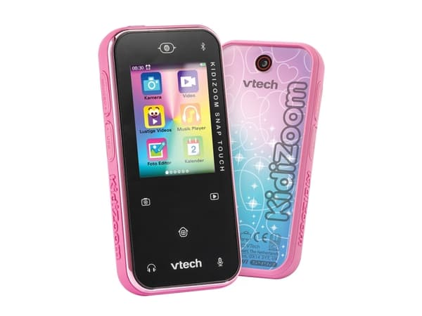 VTech KidiZoom Snap Touch pink, Lasten älypuhelin, 6 vuosi/vuosia, 130 g, Vaaleanpunainen Vaaleanpunainen