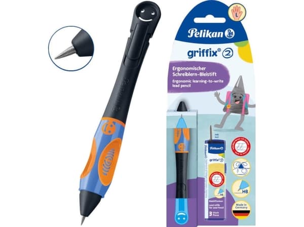 Pelikan griffix, Svart, Plast, Mörkgrå, HB, Tyskland, 1 styck