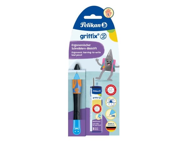 Pelikan griffix, Svart, Plast, Mörkgrå, HB, Tyskland, 1 styck