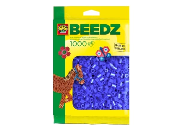 SES Creative Beedz Children''s packet of 1000 Navy Blue Iron-on Beads, Pärlor till pärlplattor, 1000 styck, Blå, Pojke/flicka, 5 År, 12 År
