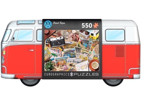 Palapeli Road Trip in VW Bus tinalaatikossa - 550 palaa, 33*48cm