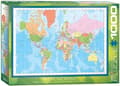 Miniatyrbild 1 av 2: puzzle 1000 modern world map 6000-1271
