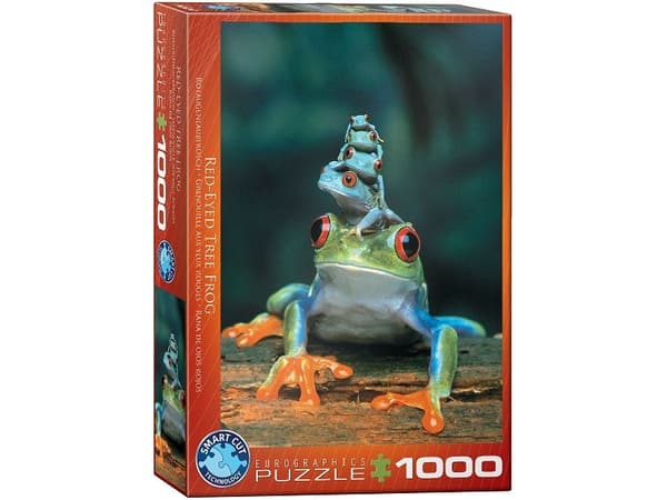 Pussel Rödögd groda - 1000 bitar, 48*68cm