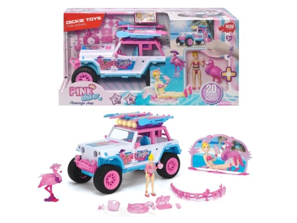 Girlmazing Flamingo Jeep m/lyd og lys 22cm