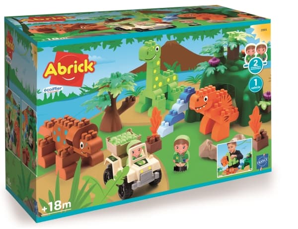 Dinoland med fordon och figurer