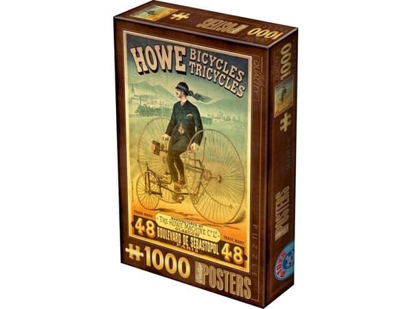 Palapeli Vintage Posters - Howe Bicycles Trycicle - 1000 palaa, 47*68cm