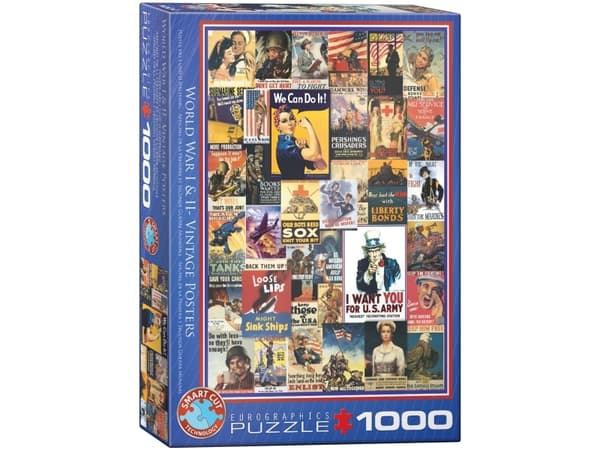 puzzle 1000 wwi&wwii vintage plakater 6000-0937