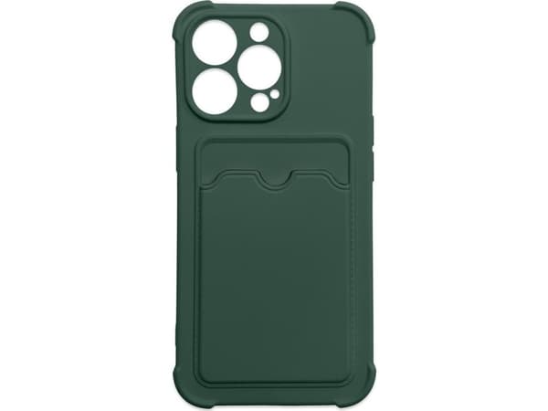 Hurtel Card Armor Case Case Cover for Samsung Galaxy A22 4G Card Wallet Silikon Armor Air Bag Cover Grønn
