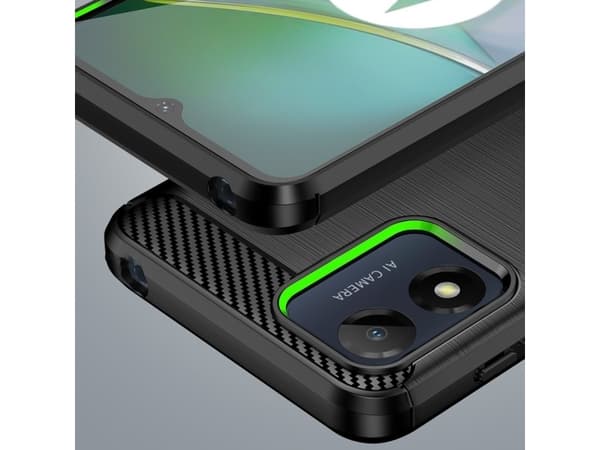 Hurtel Carbon Case Motorola Moto E13 joustava silikoni hiilikotelo lajitella