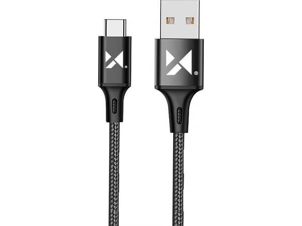 Wozinsky USB-A - USB-C 1 m USB-kabel Svart (5907769301162)