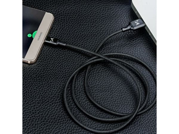Wozinsky USB-kabel - microUSB 2.4A 1m svart (WUC-M1B)