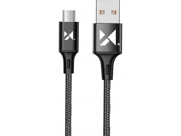 Wozinsky USB-kabel - microUSB 2.4A 1m svart (WUC-M1B)