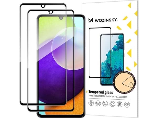 Wozinsky Wozinsky 2x Super Slitesterk Full Lim Herdet Glass Full Skjermdeksel med Rammeveske Vennlig Samsung Galaxy A33 5G Black