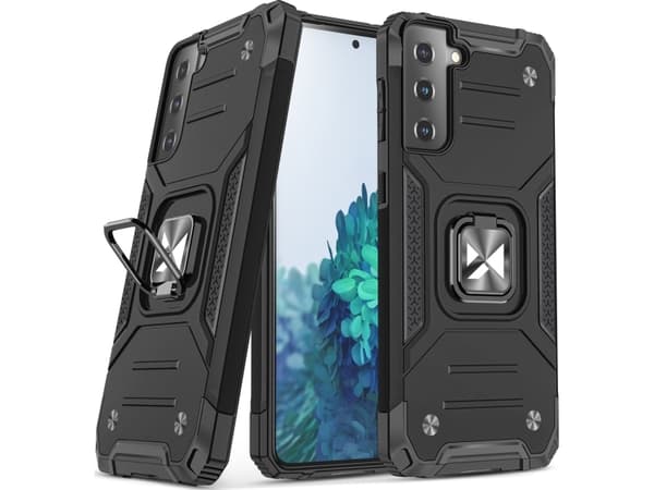 Wozinsky Wozinsky Ring Armor Armored Hybrid Deksel + Magnetisk holder for Samsung Galaxy S22+ (S22 Plus) svart