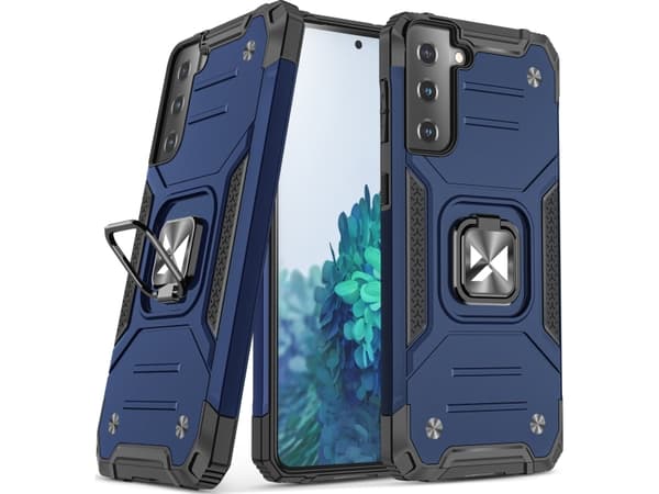 Wozinsky Wozinsky Ring Armor panssaroitu hybridikotelo suojakotelo + magneettinen pidike Samsung Galaxy S22+ (S22 Plus) sininen