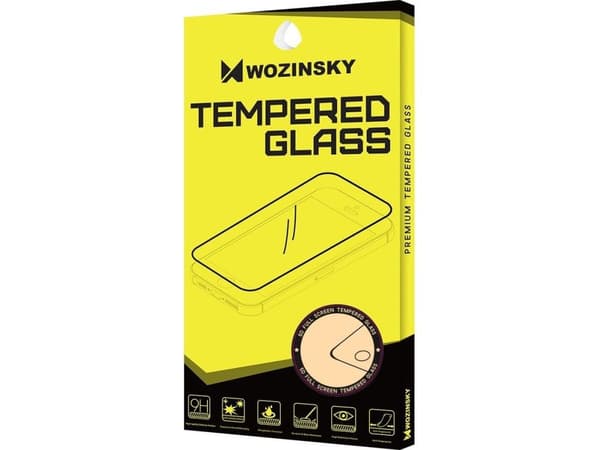 Wozinsky Wozinsky sett med 2x super slitesterk Full Lim herdet glass for hele skjermen med ramme Case Friendly iPhone 12 Pro / iPhone 12 svart