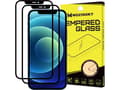 Miniatyrbilde 1 av 4: Wozinsky Wozinsky sett med 2x super slitesterk Full Lim herdet glass for hele skjermen med ramme Case Friendly iPhone 12 Pro / iPhone 12 svart