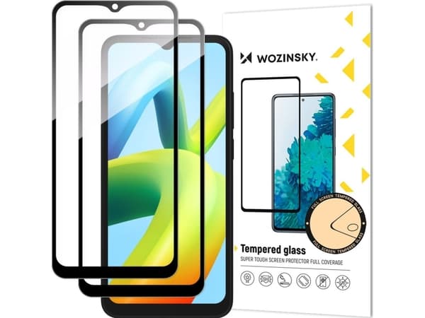 Wozinsky Wozinsky Full Glue Tempered Glass 2x tempererat glas för Xiaomi Redmi A2 / Redmi A1 9H helskärm med svart ram