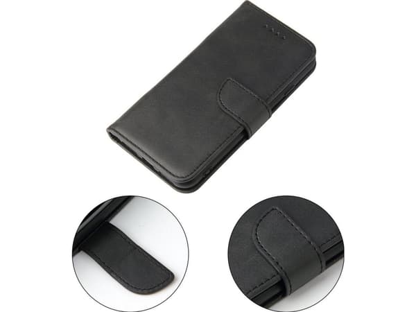 Magnet Case elegant fodral med flipskydd och stativfunktion iPhone SE 2022 / SE 2020 / iPhone 8 / iPhone 7 svart
