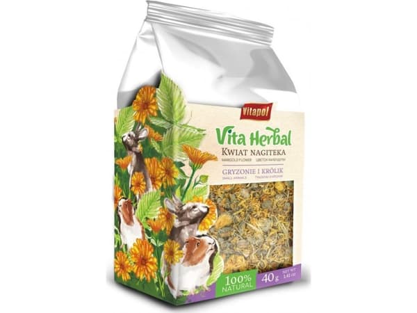 Vita Herbal for gnagere og kaniner, ringblomst, 40g, 4stk/disp