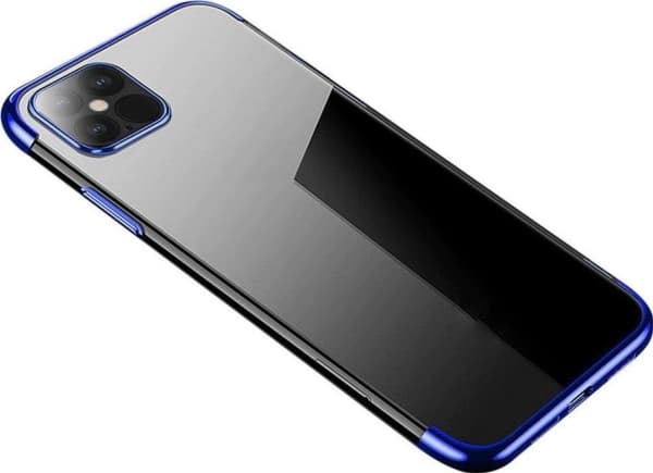 Hurtel Clear Color fodral geléskal med metallram Samsung Galaxy S21+ 5G (S21 Plus 5G) blå