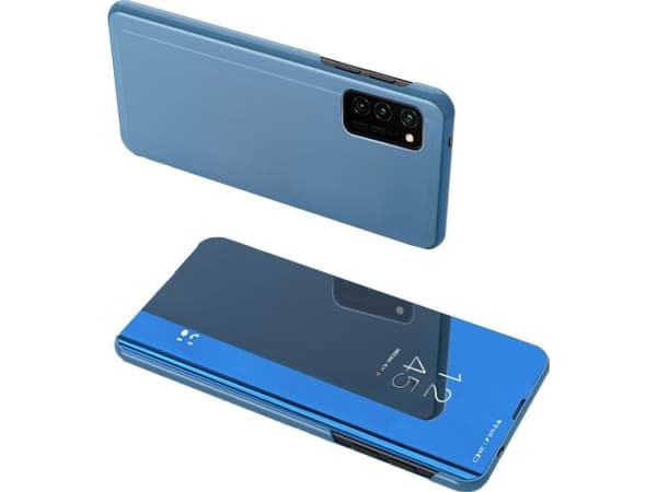 Hurtel Clear View Case flip case Samsung Galaxy A72 sininen