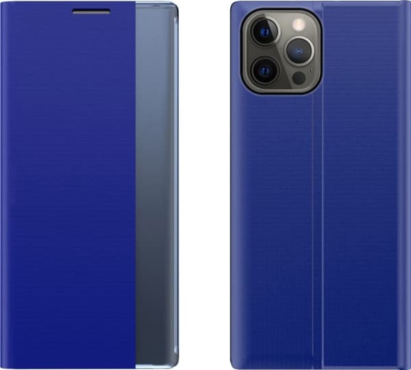 Hurtel Sleep Case flip cover Smart Cover iPhone 13 Pro sininen