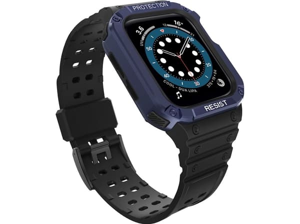 Hurtel Skyddsarmband med fodral för Watch 7 / 6 / 5 / 4 / 3 / 2 / SE (45 / 44 / 42mm) fodral pansrat klockfodral svart