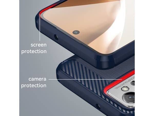 Hurtel CARBON CASE REALME NARZO 50 5G FLEKSIBELT SILIKONE CARBON COVER sort