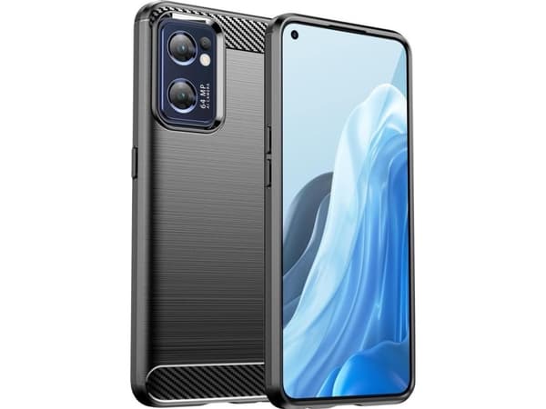 Hurtel CARBON CASE REALME NARZO 50 5G FLEKSIBELT SILIKONE CARBON COVER sort