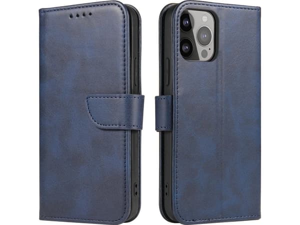 Hurtel Magnetfodral för Xiaomi Redmi Note 12 Pro+ flip cover plånbok stativ blå