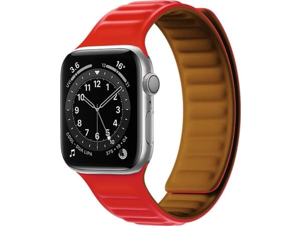 Hurtel Magneettinen hihna hihna Watch 6 / 5 / 4 / 3 / 2 / SE (40mm / 38mm) magneettinen bändi rannerengas rannekoru punainen