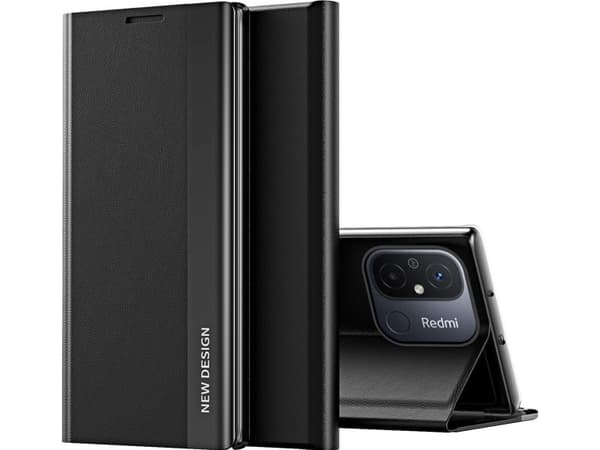 Hurtel Sleep Case Pro etui til Xiaomi Redmi 11A / Poco C55 / Redmi 12C med klapką podstawka sort